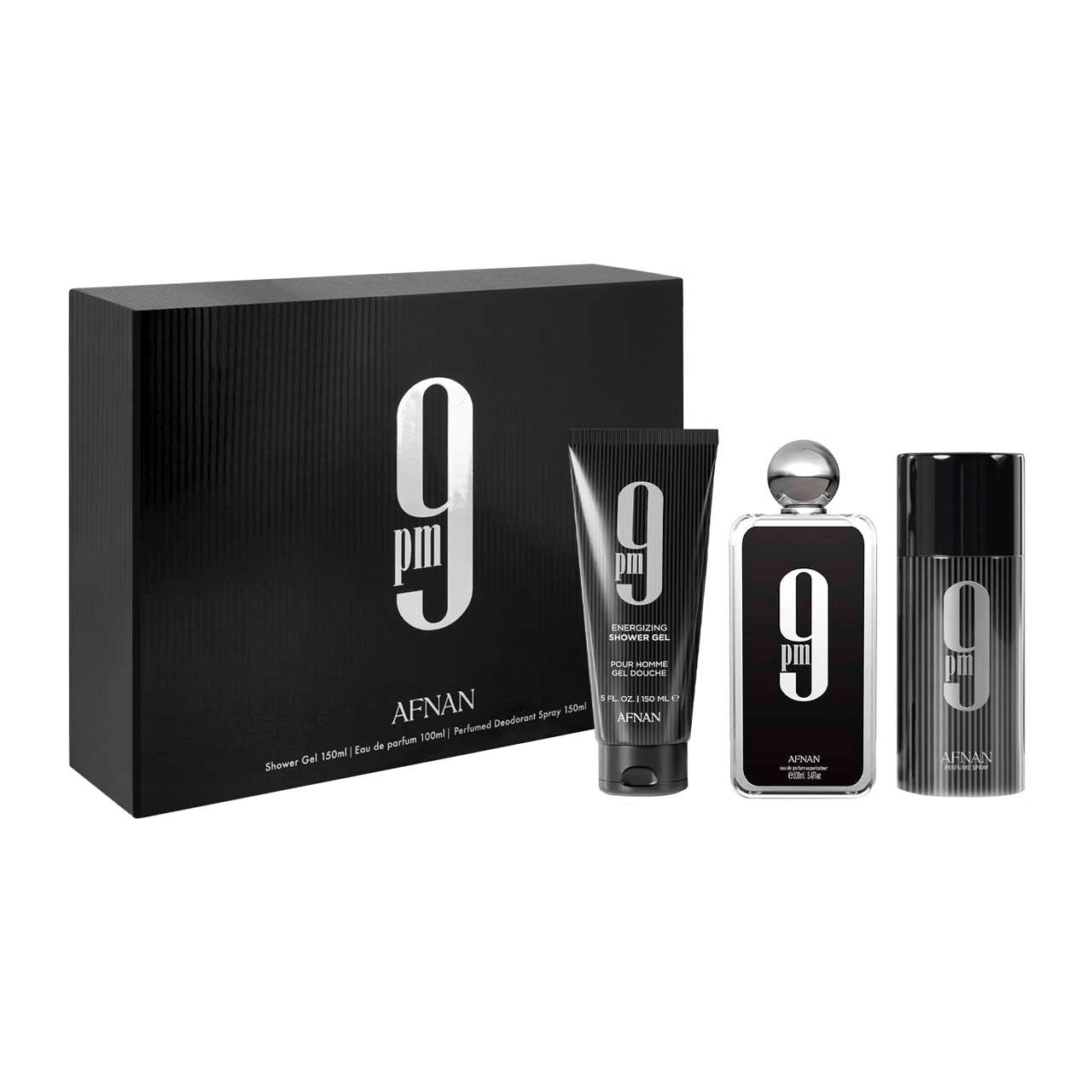 Afnan 9pm Estuche 3 Piezas Hombre EDP 100ml + Gel para ducha 150ml